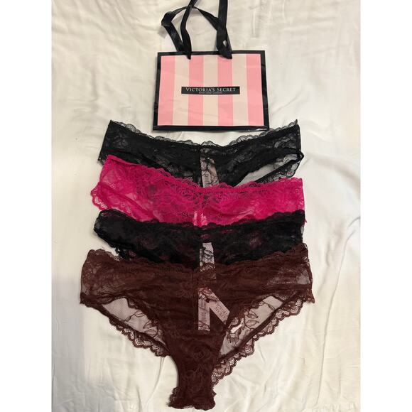 NWT Victoria’s Secret High-Leg Sheer Cheeky Panty Lot – Size S (4 pairs) - Picture 1 of 2